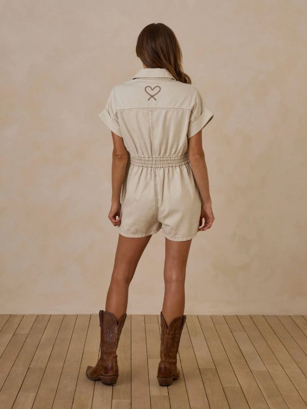 Rylee + Cru Utility Romper NWT | Women's Large | Beige Short Sleeve Utility